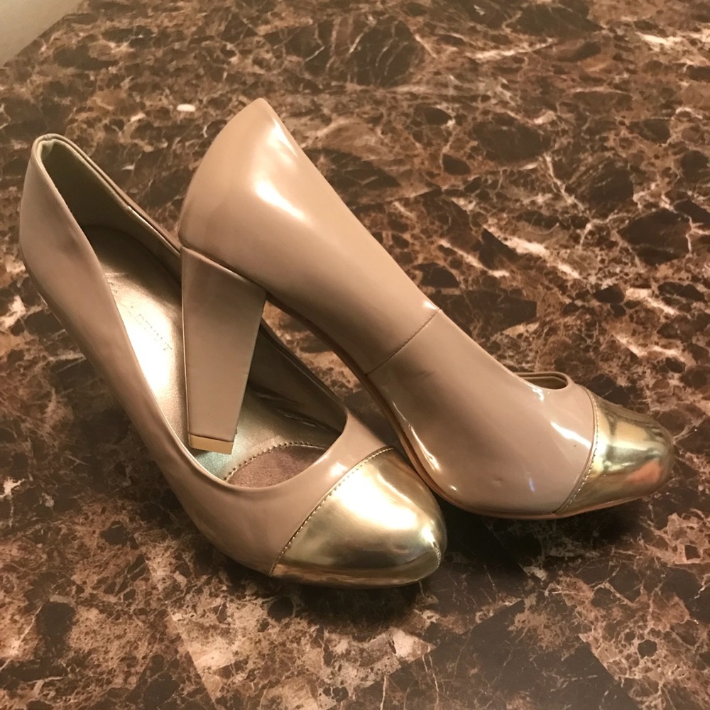 Gold toe heels